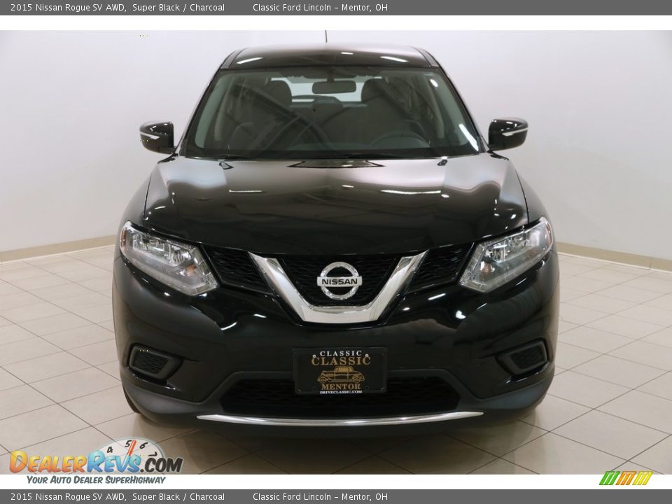 2015 Nissan Rogue SV AWD Super Black / Charcoal Photo #2
