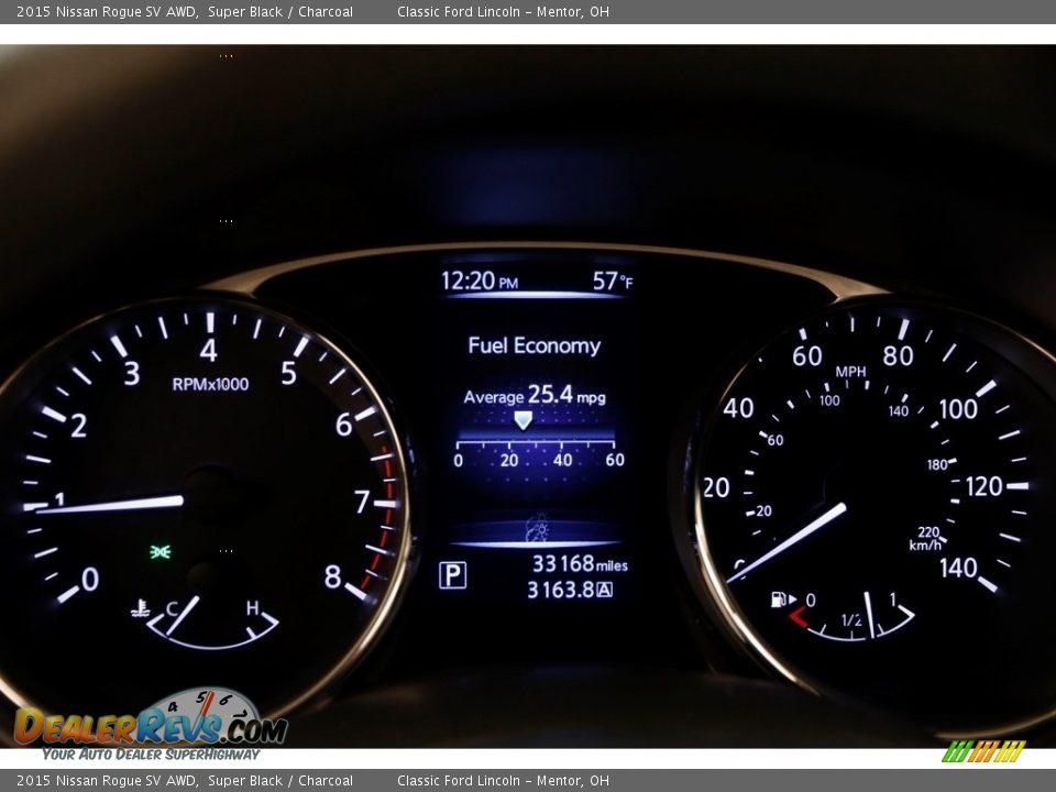 2015 Nissan Rogue SV AWD Super Black / Charcoal Photo #8