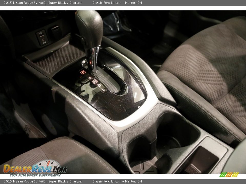 2015 Nissan Rogue SV AWD Super Black / Charcoal Photo #12
