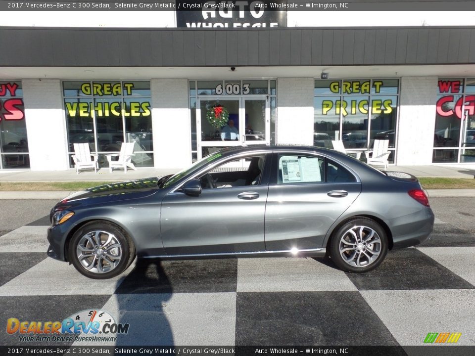 2017 Mercedes-Benz C 300 Sedan Selenite Grey Metallic / Crystal Grey/Black Photo #1