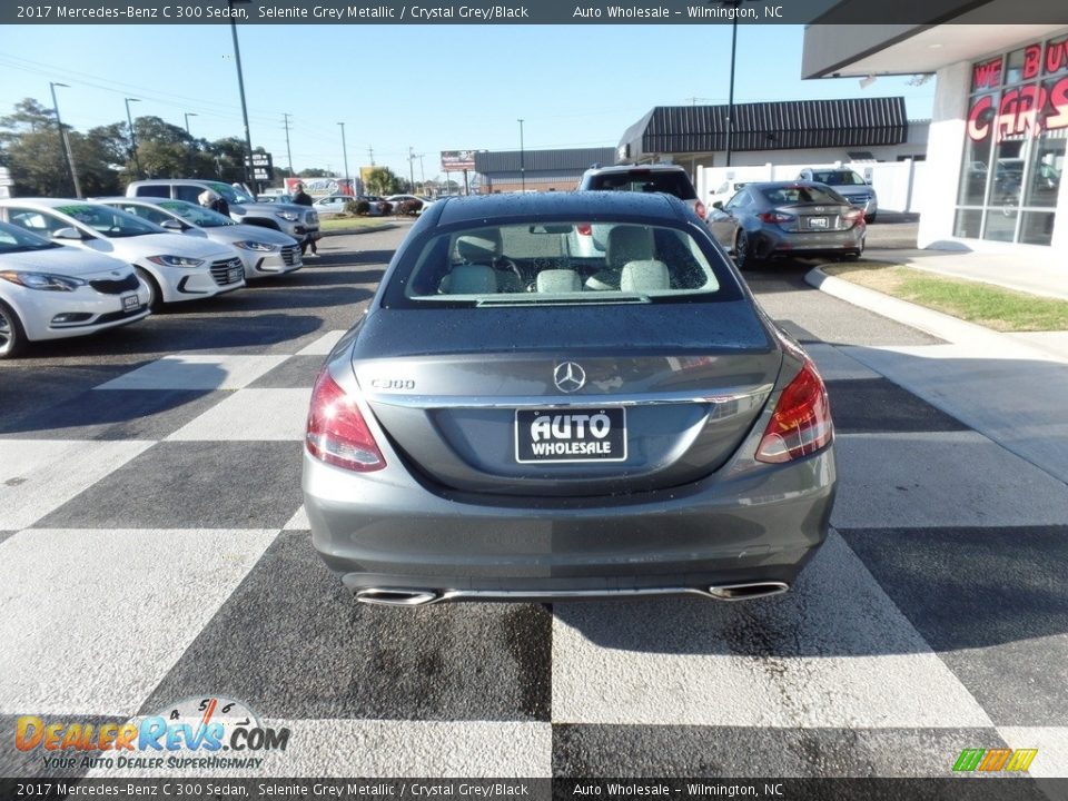 2017 Mercedes-Benz C 300 Sedan Selenite Grey Metallic / Crystal Grey/Black Photo #4