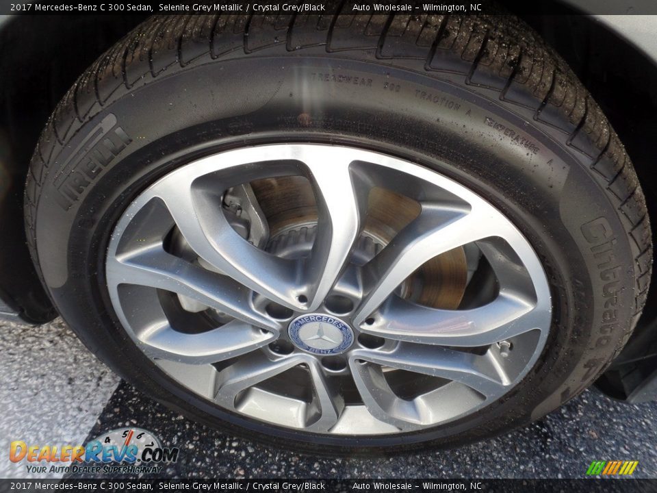 2017 Mercedes-Benz C 300 Sedan Selenite Grey Metallic / Crystal Grey/Black Photo #7