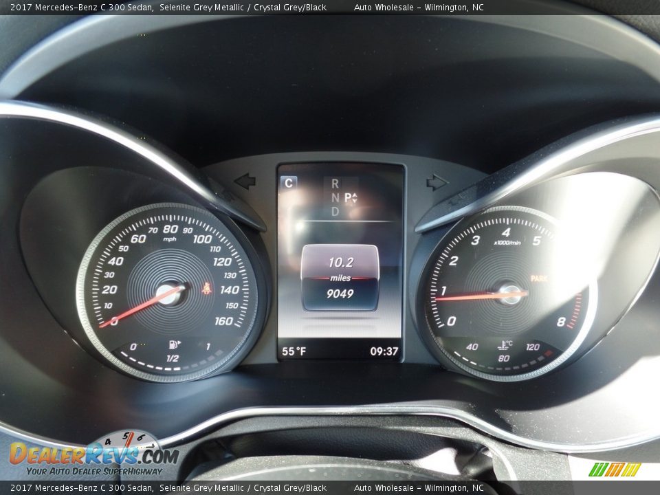2017 Mercedes-Benz C 300 Sedan Selenite Grey Metallic / Crystal Grey/Black Photo #16