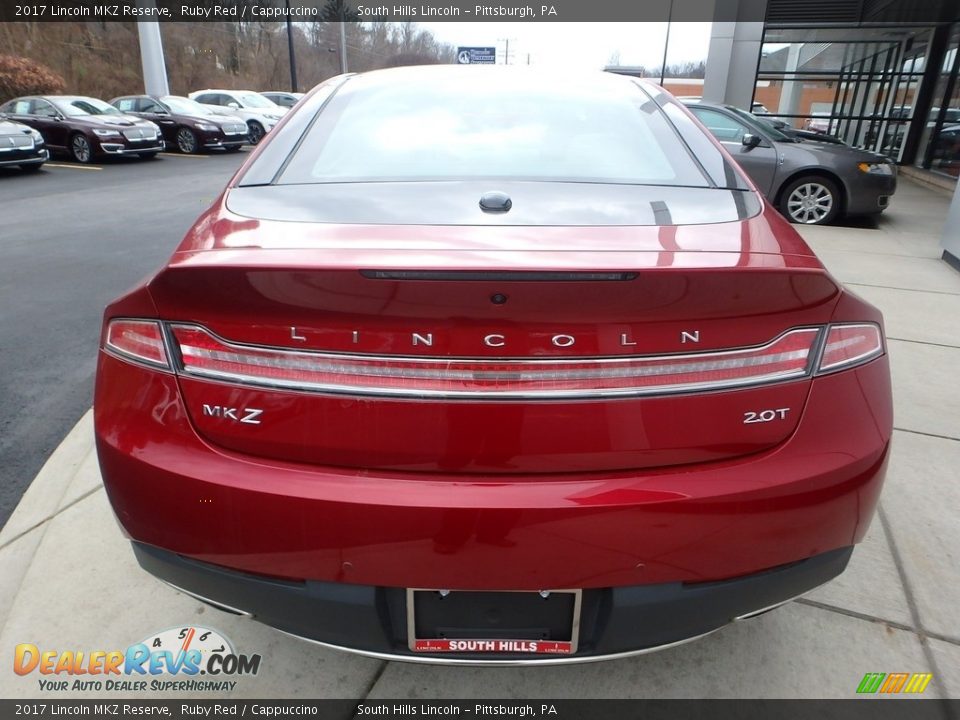 2017 Lincoln MKZ Reserve Ruby Red / Cappuccino Photo #4