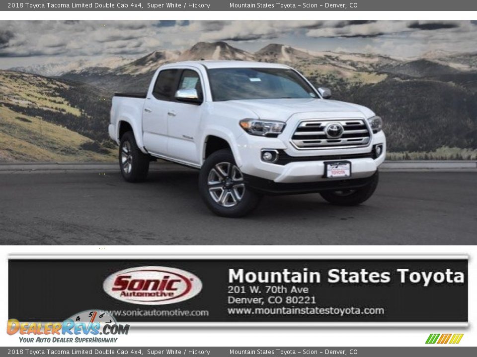 2018 Toyota Tacoma Limited Double Cab 4x4 Super White / Hickory Photo #1