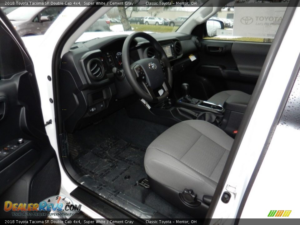 2018 Toyota Tacoma SR Double Cab 4x4 Super White / Cement Gray Photo #4