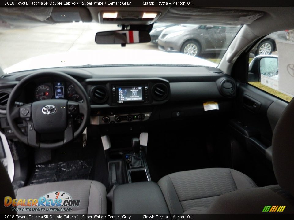 2018 Toyota Tacoma SR Double Cab 4x4 Super White / Cement Gray Photo #6