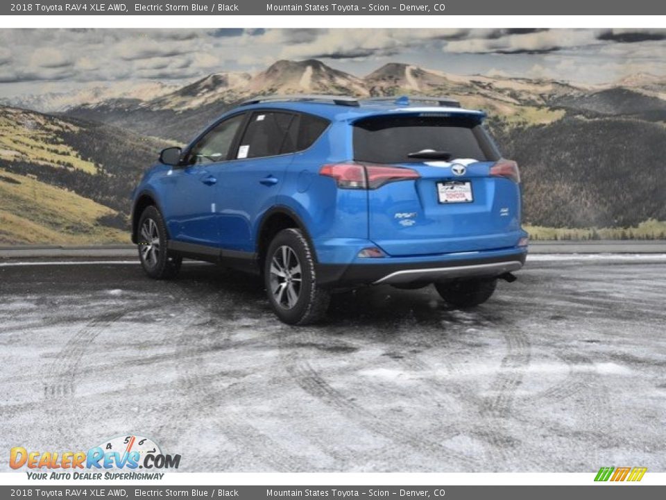 2018 Toyota RAV4 XLE AWD Electric Storm Blue / Black Photo #3