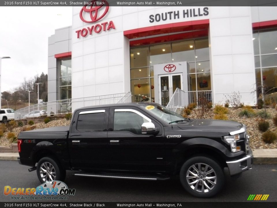 2016 Ford F150 XLT SuperCrew 4x4 Shadow Black / Black Photo #2