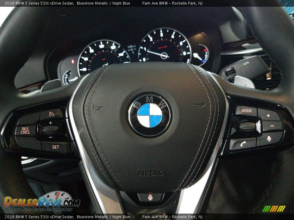 2018 BMW 5 Series 530i xDrive Sedan Bluestone Metallic / Night Blue Photo #26