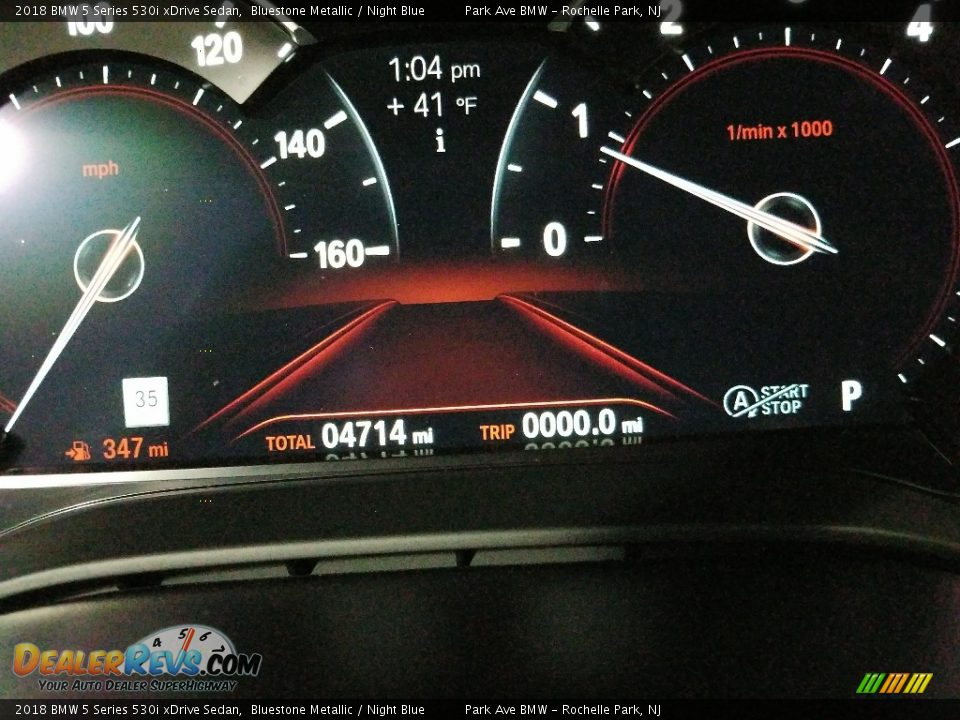 2018 BMW 5 Series 530i xDrive Sedan Bluestone Metallic / Night Blue Photo #28