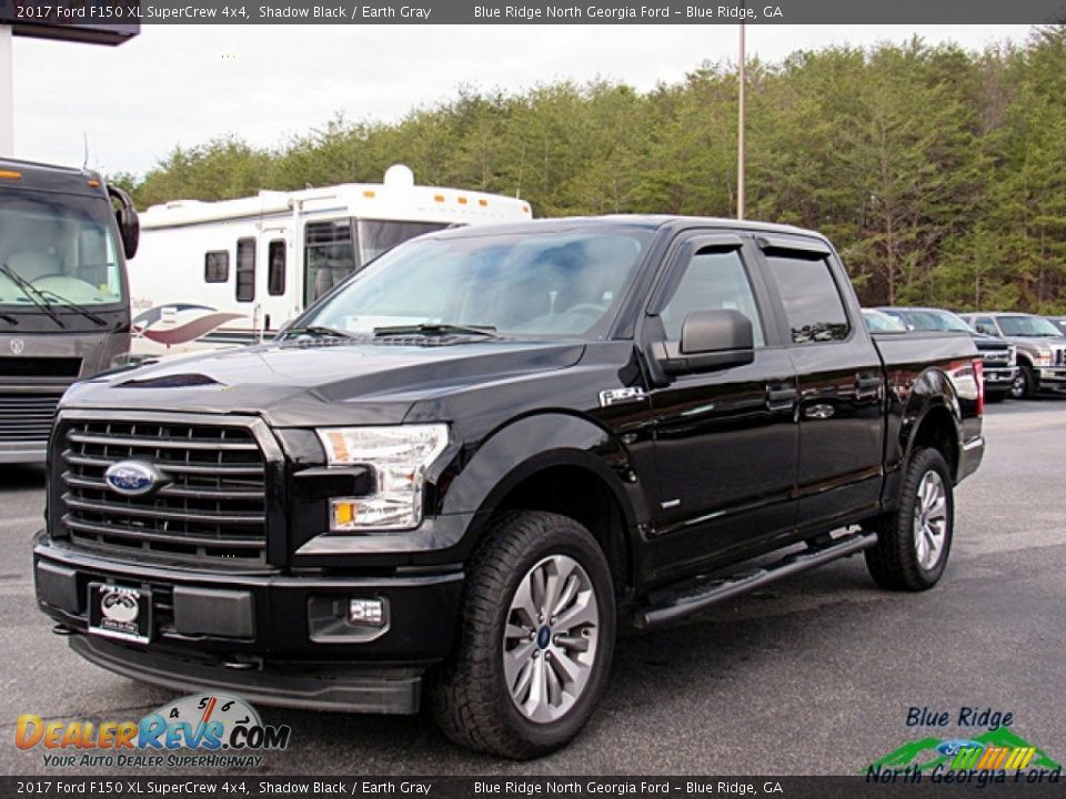 2017 Ford F150 XL SuperCrew 4x4 Shadow Black / Earth Gray Photo #1