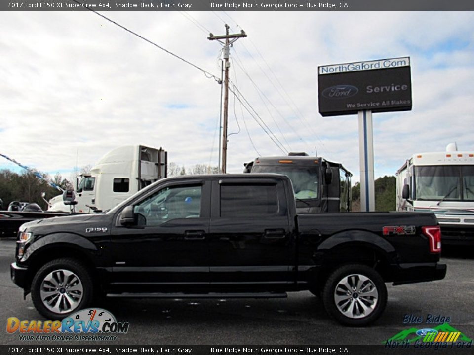 2017 Ford F150 XL SuperCrew 4x4 Shadow Black / Earth Gray Photo #2