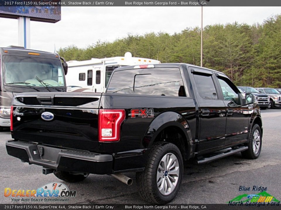 2017 Ford F150 XL SuperCrew 4x4 Shadow Black / Earth Gray Photo #5