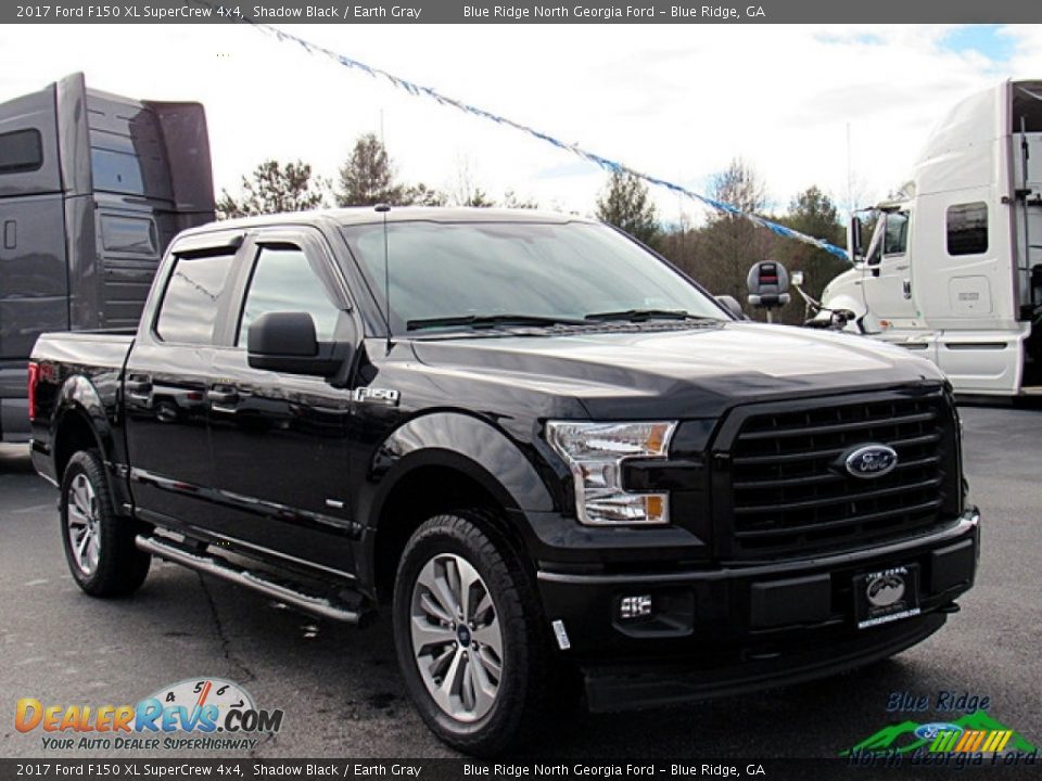 2017 Ford F150 XL SuperCrew 4x4 Shadow Black / Earth Gray Photo #7