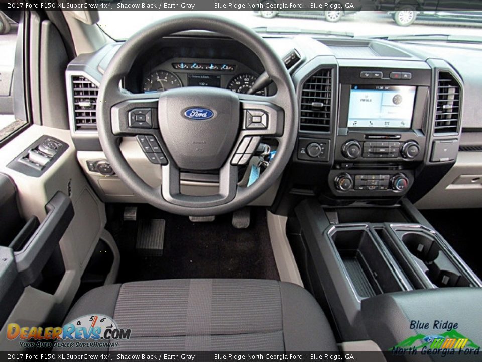 2017 Ford F150 XL SuperCrew 4x4 Shadow Black / Earth Gray Photo #14