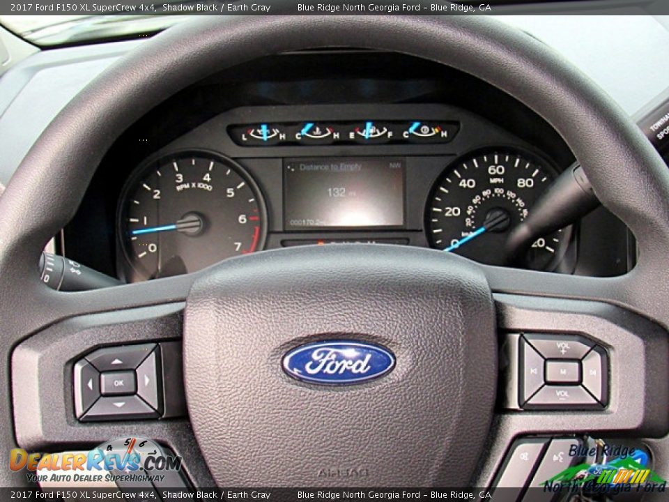 2017 Ford F150 XL SuperCrew 4x4 Shadow Black / Earth Gray Photo #17