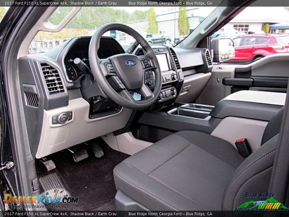 2017 Ford F150 XL SuperCrew 4x4 Shadow Black / Earth Gray Photo #25
