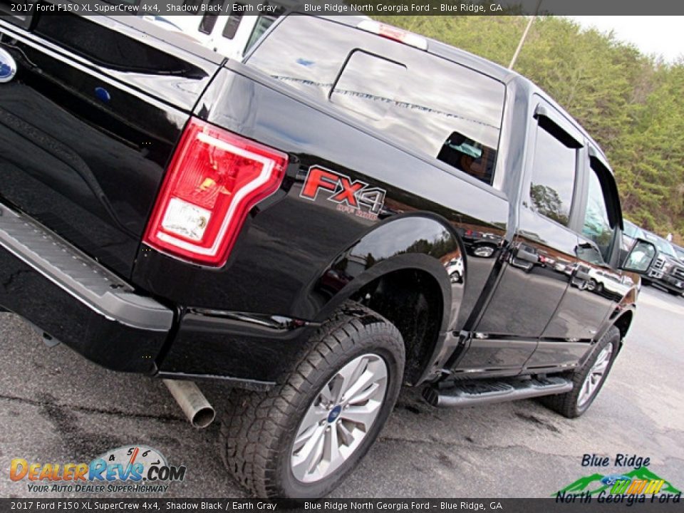 2017 Ford F150 XL SuperCrew 4x4 Shadow Black / Earth Gray Photo #29
