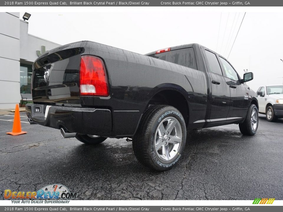 2018 Ram 1500 Express Quad Cab Brilliant Black Crystal Pearl / Black/Diesel Gray Photo #7