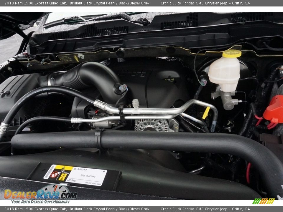 2018 Ram 1500 Express Quad Cab Brilliant Black Crystal Pearl / Black/Diesel Gray Photo #11
