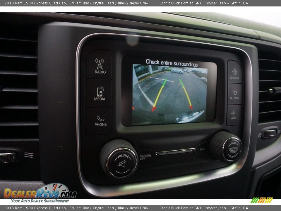 2018 Ram 1500 Express Quad Cab Brilliant Black Crystal Pearl / Black/Diesel Gray Photo #12