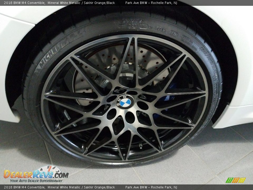 2018 BMW M4 Convertible Mineral White Metallic / Sakhir Orange/Black Photo #9