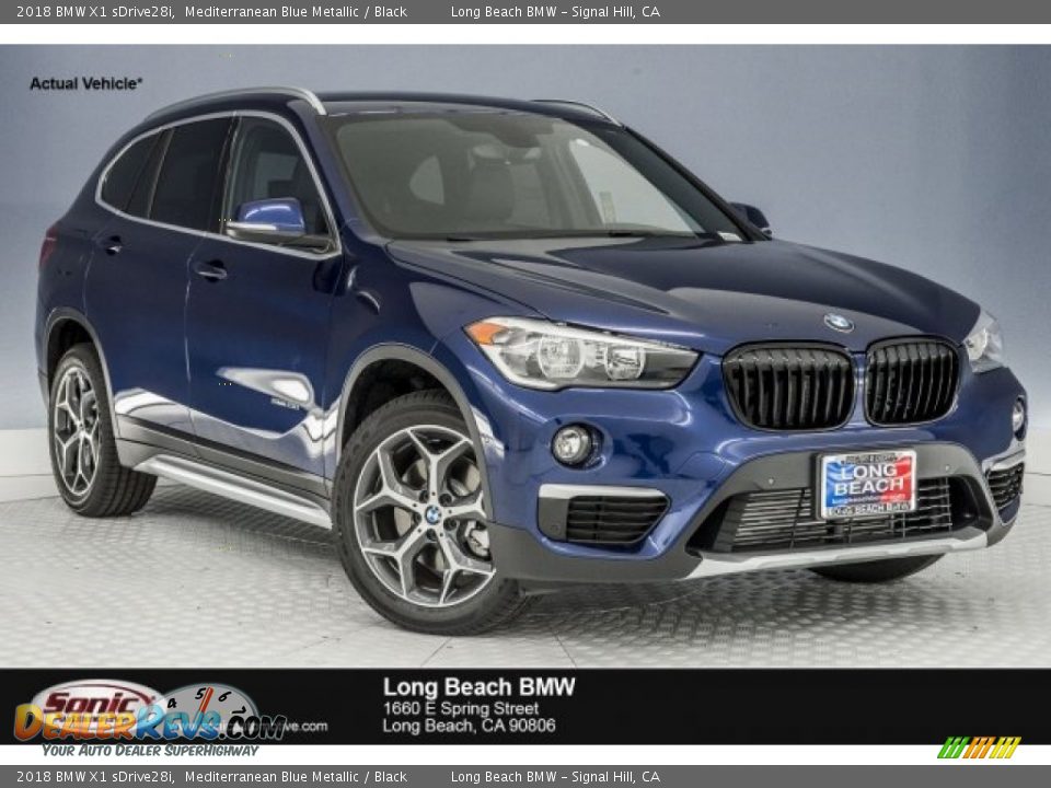 2018 BMW X1 sDrive28i Mediterranean Blue Metallic / Black Photo #1
