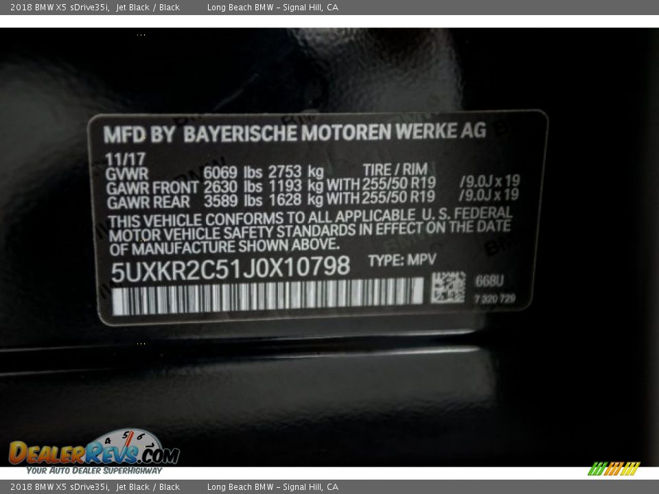 2018 BMW X5 sDrive35i Jet Black / Black Photo #12