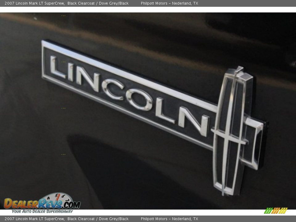 2007 Lincoln Mark LT SuperCrew Black Clearcoat / Dove Grey/Black Photo #7