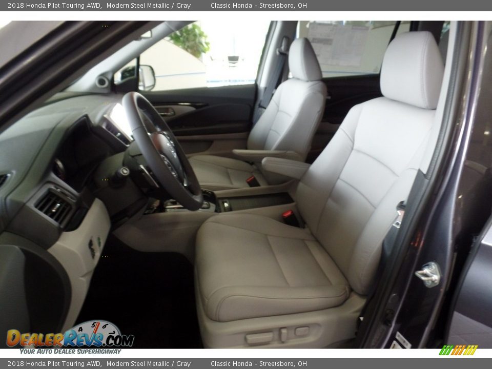 2018 Honda Pilot Touring AWD Modern Steel Metallic / Gray Photo #8