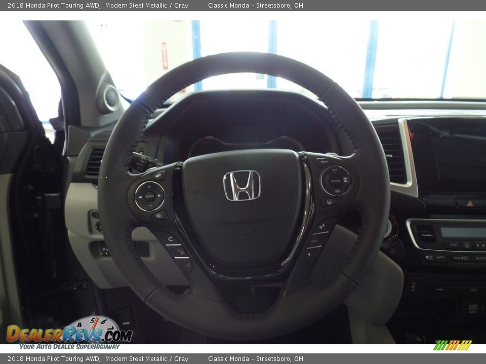 2018 Honda Pilot Touring AWD Modern Steel Metallic / Gray Photo #14