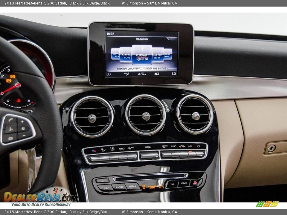 2018 Mercedes-Benz C 300 Sedan Black / Silk Beige/Black Photo #5