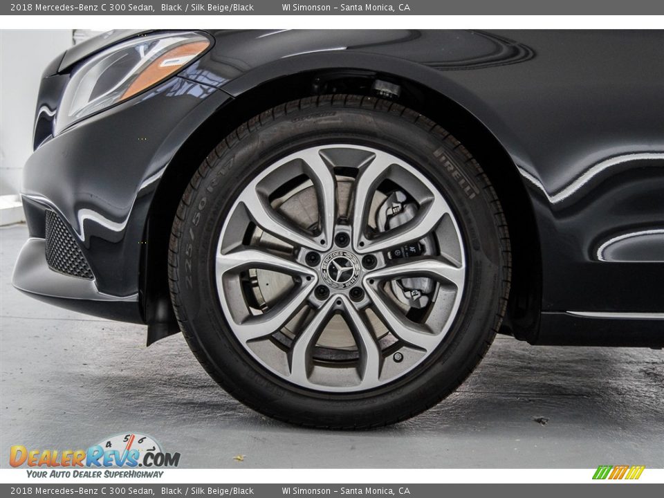 2018 Mercedes-Benz C 300 Sedan Black / Silk Beige/Black Photo #9