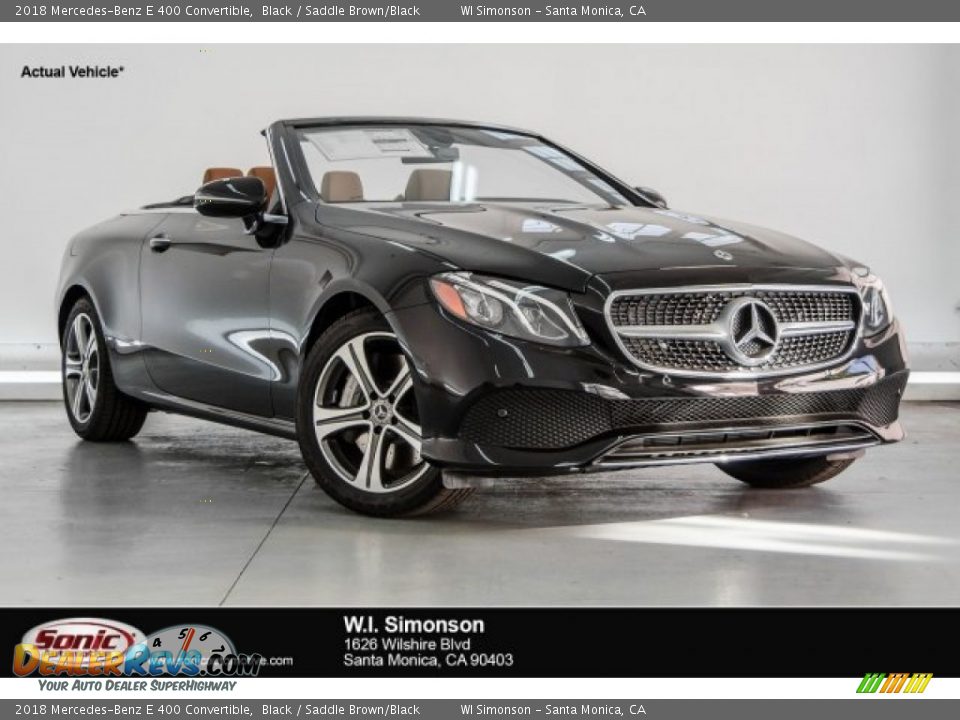 2018 Mercedes-Benz E 400 Convertible Black / Saddle Brown/Black Photo #1
