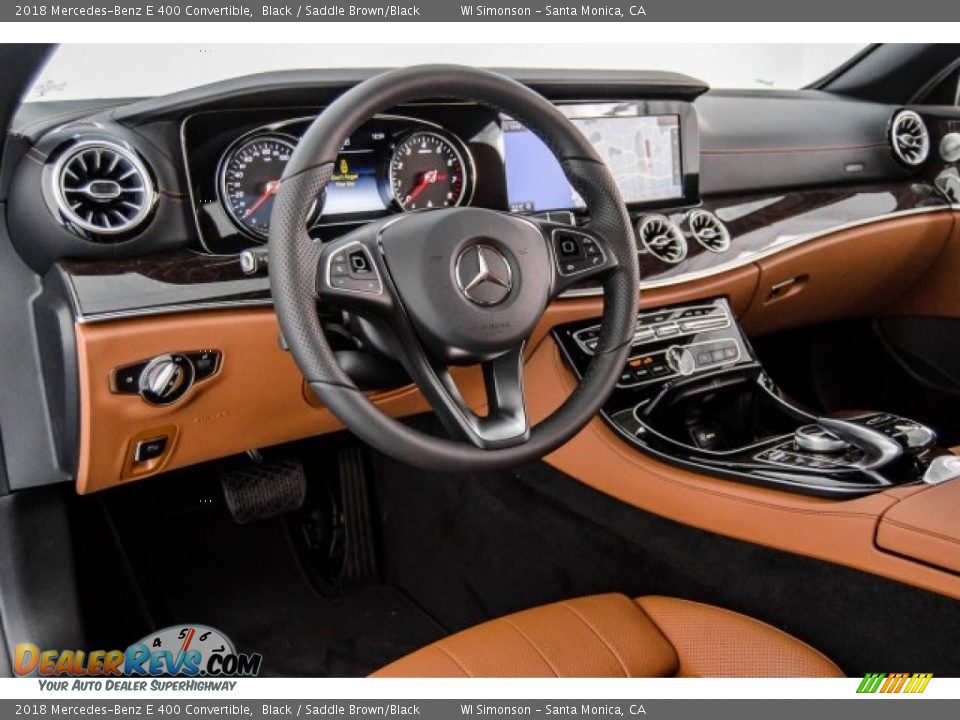 2018 Mercedes-Benz E 400 Convertible Black / Saddle Brown/Black Photo #5