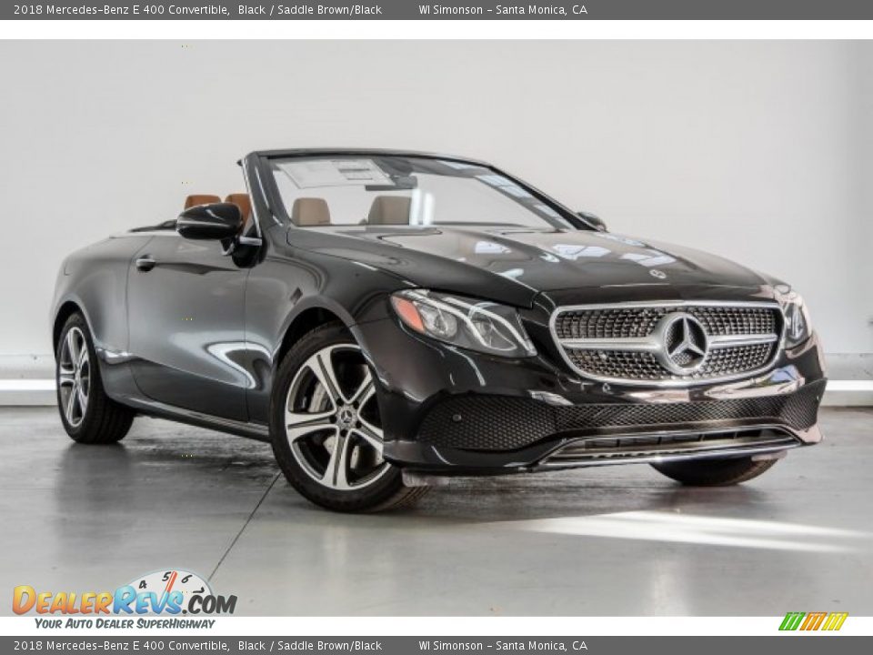 2018 Mercedes-Benz E 400 Convertible Black / Saddle Brown/Black Photo #12