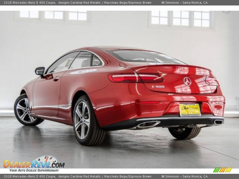 2018 Mercedes-Benz E 400 Coupe designo Cardinal Red Metallic / Macchiato Beige/Espresso Brown Photo #3