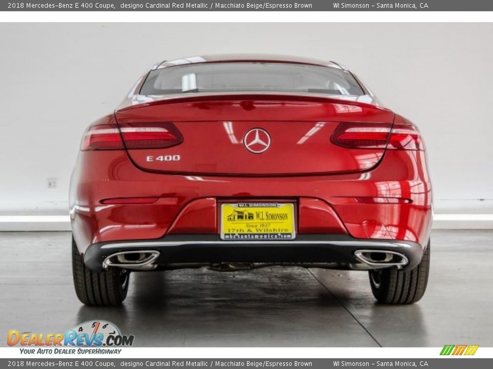 2018 Mercedes-Benz E 400 Coupe designo Cardinal Red Metallic / Macchiato Beige/Espresso Brown Photo #4