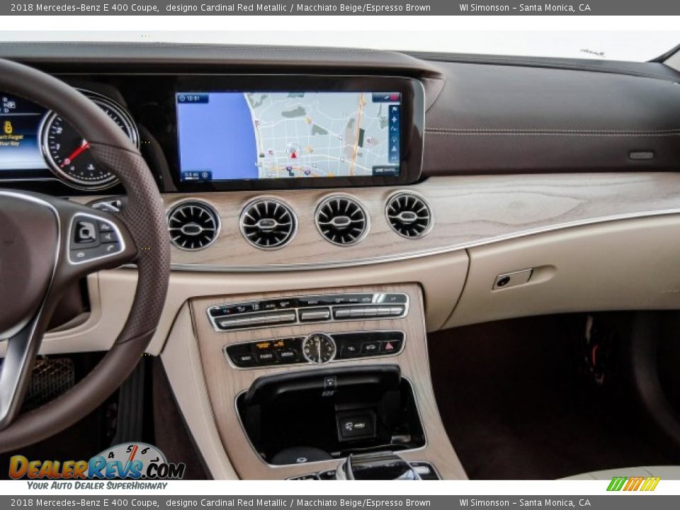 2018 Mercedes-Benz E 400 Coupe designo Cardinal Red Metallic / Macchiato Beige/Espresso Brown Photo #5