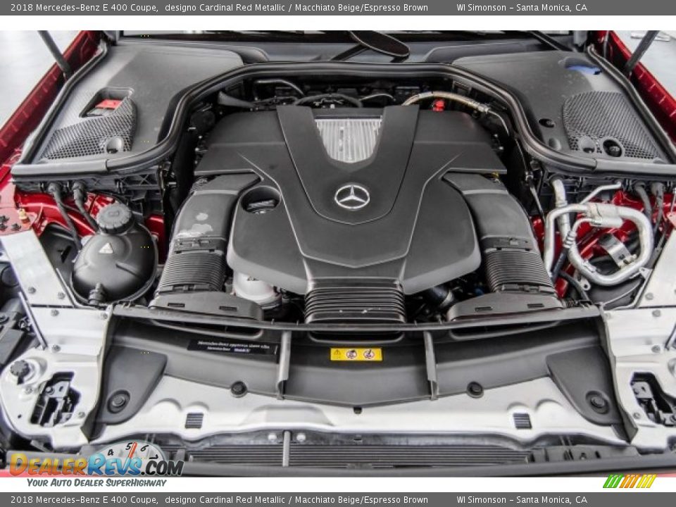 2018 Mercedes-Benz E 400 Coupe designo Cardinal Red Metallic / Macchiato Beige/Espresso Brown Photo #8