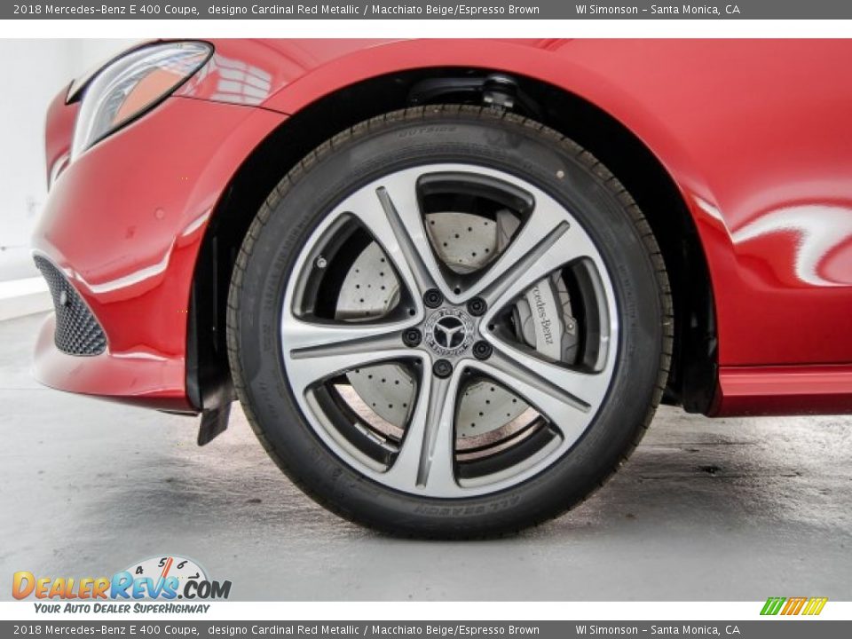 2018 Mercedes-Benz E 400 Coupe designo Cardinal Red Metallic / Macchiato Beige/Espresso Brown Photo #9