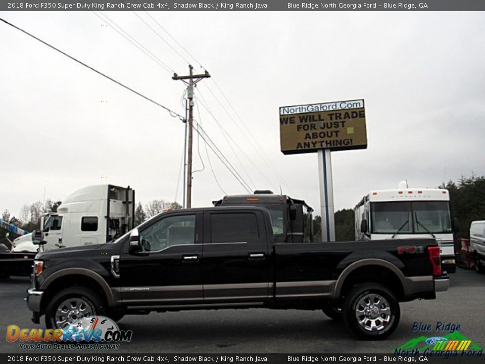 2018 Ford F350 Super Duty King Ranch Crew Cab 4x4 Shadow Black / King Ranch Java Photo #2