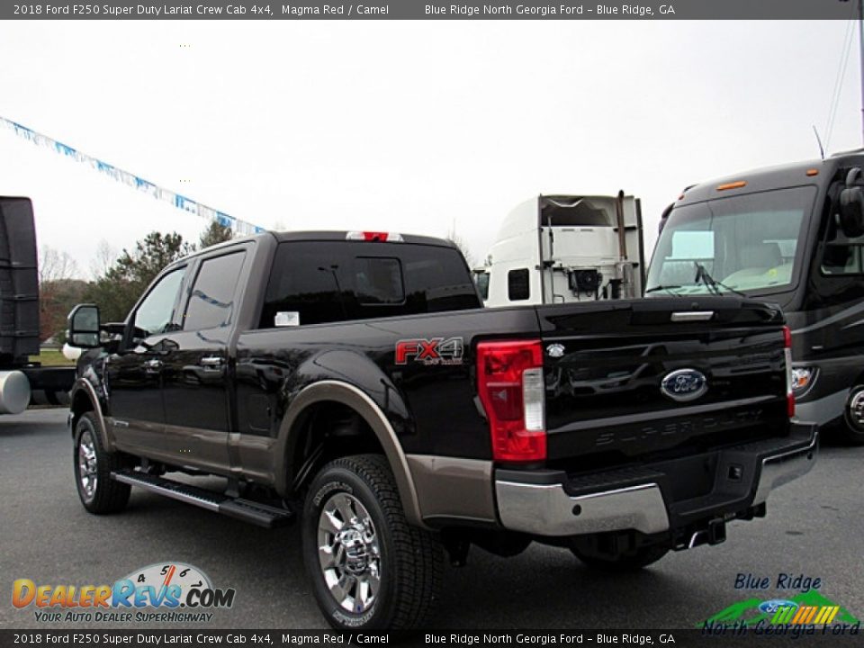 2018 Ford F250 Super Duty Lariat Crew Cab 4x4 Magma Red / Camel Photo #3