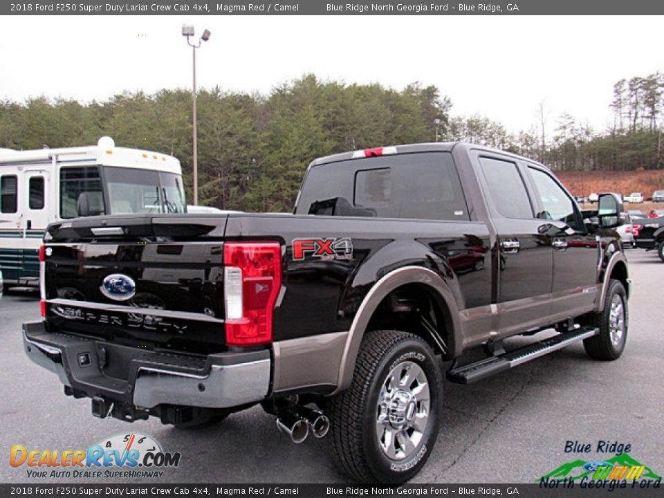 2018 Ford F250 Super Duty Lariat Crew Cab 4x4 Magma Red / Camel Photo #5
