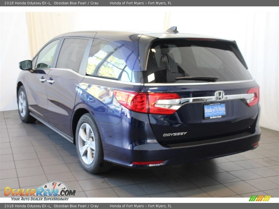 2018 Honda Odyssey EX-L Obsidian Blue Pearl / Gray Photo #6