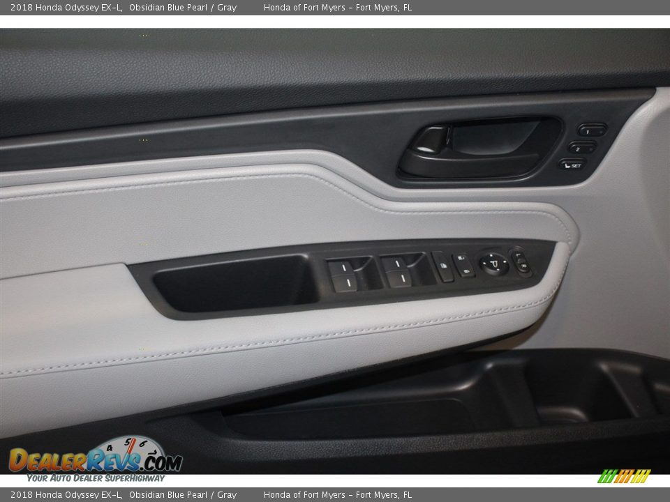 2018 Honda Odyssey EX-L Obsidian Blue Pearl / Gray Photo #9