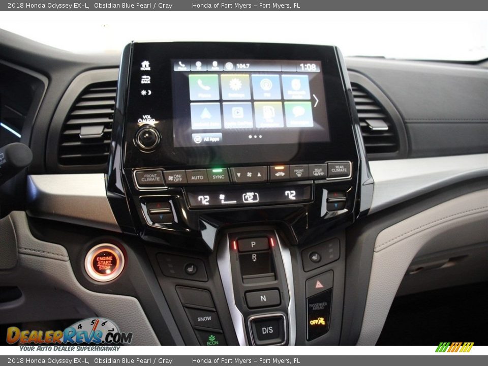 2018 Honda Odyssey EX-L Obsidian Blue Pearl / Gray Photo #17