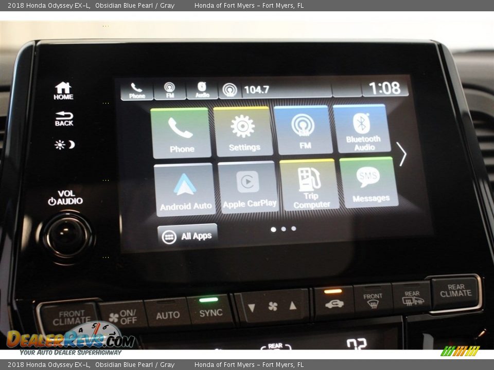 2018 Honda Odyssey EX-L Obsidian Blue Pearl / Gray Photo #18