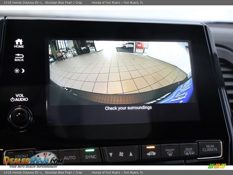 2018 Honda Odyssey EX-L Obsidian Blue Pearl / Gray Photo #19